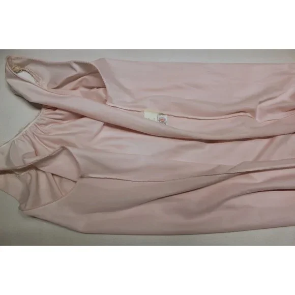 Soft pink women's sleeveless full length vintage nightgown USA made - Picture 7 of 9
